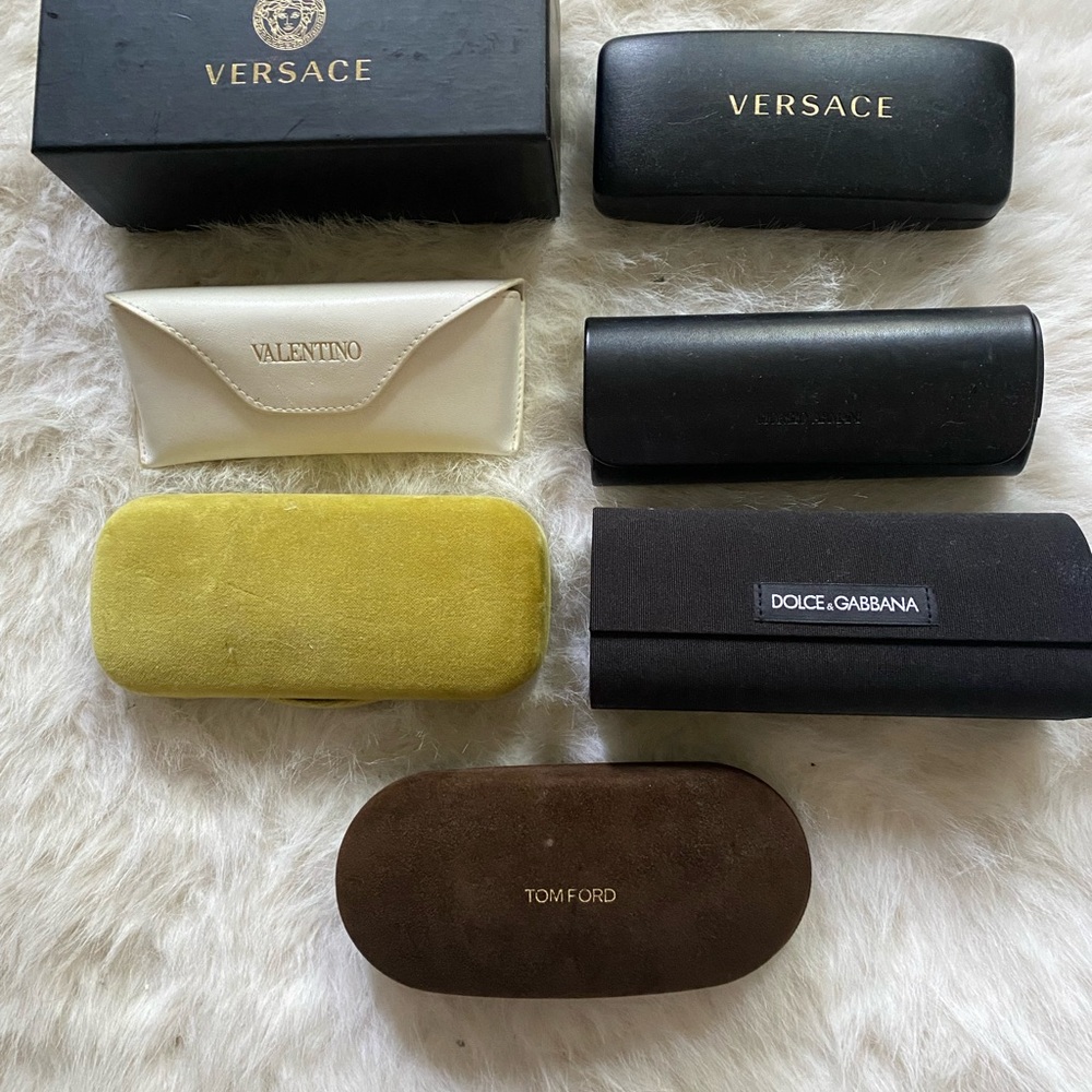 7 authentic sunglasses eye case Versace, Gucci, Tom Ford Valentino